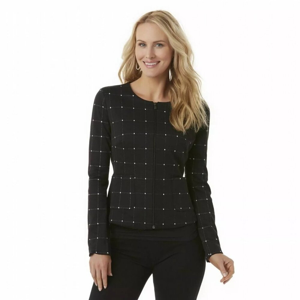 Women's Collarless Jacket Covington cardigan size S NEW